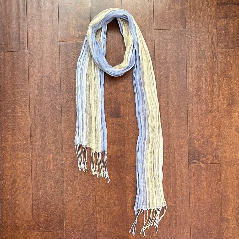 Gorgeous Striped Ombré Scarf in a Loose Knit, Ethereal Color Combination